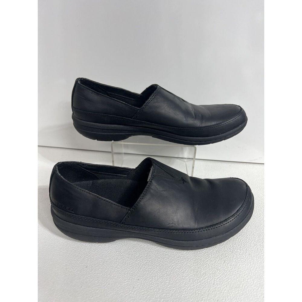 Merrell Shoes US 7 Women's Encore Moc Black Leather Kassie Comfort Shoes J94558